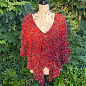 Handmade Crocheted Pancho-One Size Fits All